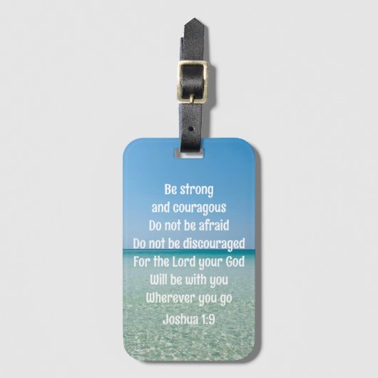 強くて勇敢な美しいクリスチャンビーチ ラゲッジタグ (正面縦)