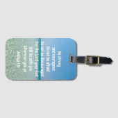 強くて勇敢な美しいクリスチャンビーチ ラゲッジタグ (正面横)