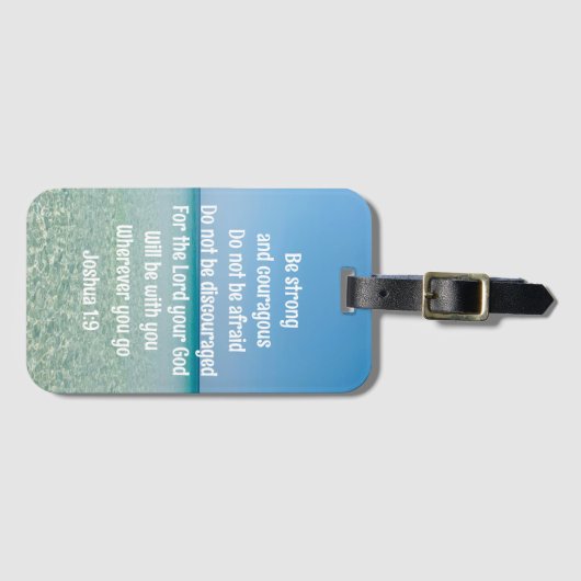 強くて勇敢な美しいクリスチャンビーチ ラゲッジタグ (正面横)