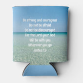 強くて勇敢な美しいクリスチャンビーチ 缶クーラー (正面)