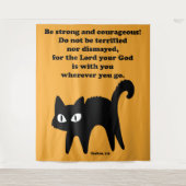 強くて勇敢な黒猫 タペストリー (正面)