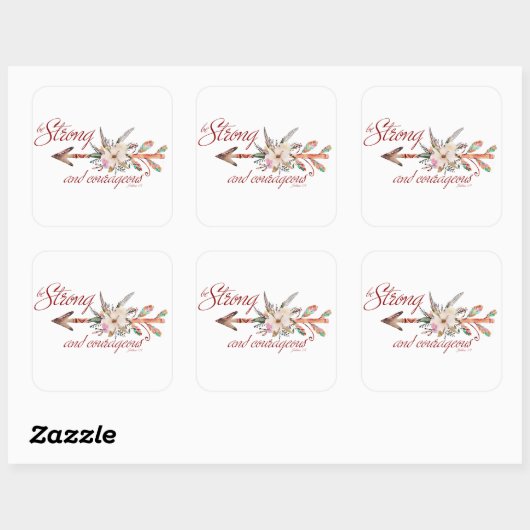 強くて勇気がある スクエアシール (シート)