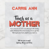 強くて母も赤はっきりした黒 ワインラベル (シングルラベル)