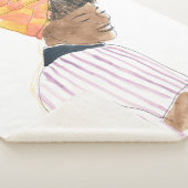 強くて美しい女性が笑顔 シェルパブランケット (3/4)