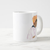 強くて美しい女性が笑顔 ジャンボコーヒーマグカップ (正面右)