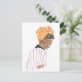 強くて美しい女性が笑顔 ポストカード (スタンド正面)