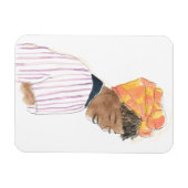 強くて美しい女性が笑顔 マグネット (横)