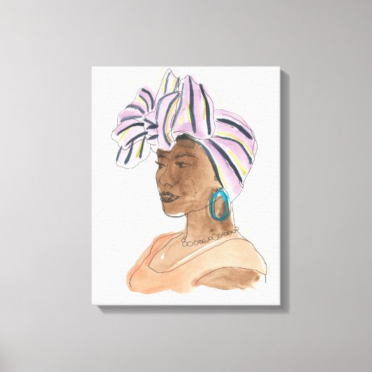 強くて美しい女性 キャンバスプリント (正面)