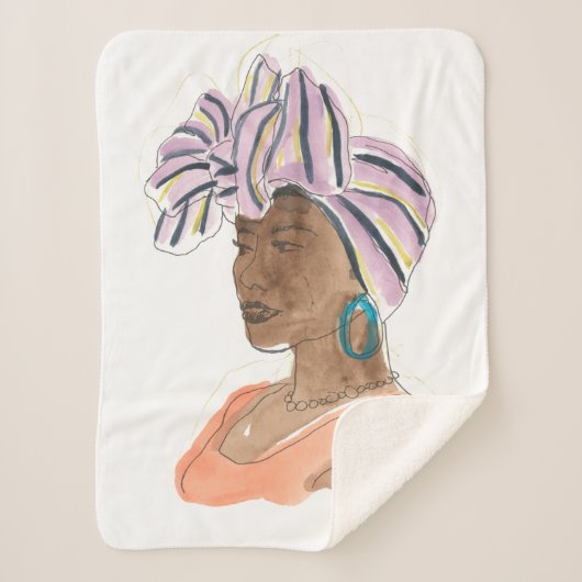 強くて美しい女性 シェルパブランケット (正面)