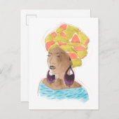 強くて美しい女性 ポストカード (正面/裏面)