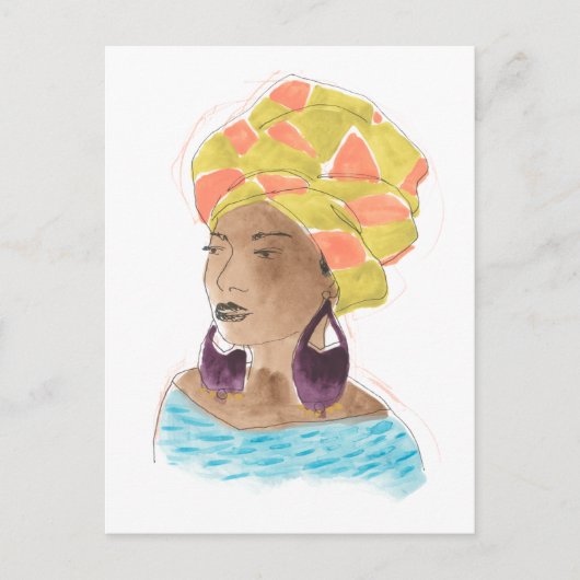 強くて美しい女性 ポストカード (正面)