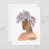 強くて美しい女性 ポストカード (正面/裏面)