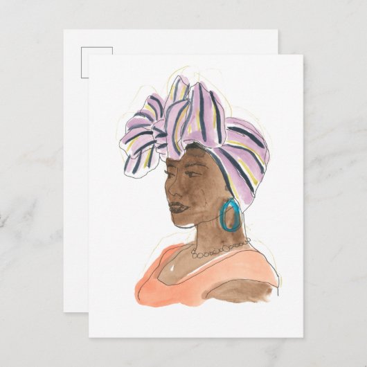 強くて美しい女性 ポストカード (正面/裏面)