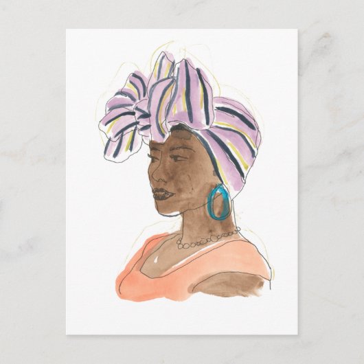 強くて美しい女性 ポストカード (正面)