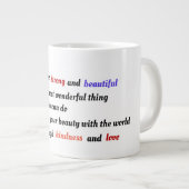 強くて美しい ジャンボコーヒーマグカップ (正面右)