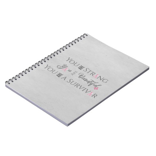 強くて美しい |乳がんを克服した人 ノートブック (左側)