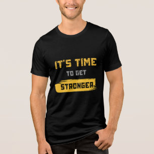 強くなる時間 フィットネスやる気を起こさせるジム トライブレンドTシャツ
