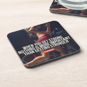 強くなる – 女性のトレーニング やる気を起こさせる コースター (左側)