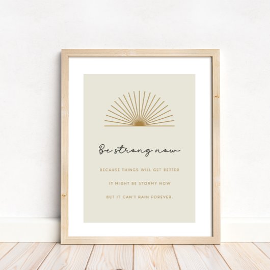 強くなれば良くなるやる気を起こさせる引用文 ポスター