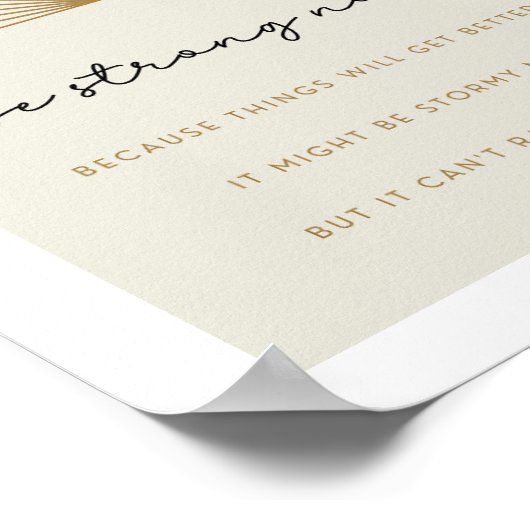 強くなれば良くなるやる気を起こさせる引用文 ポスター (角)