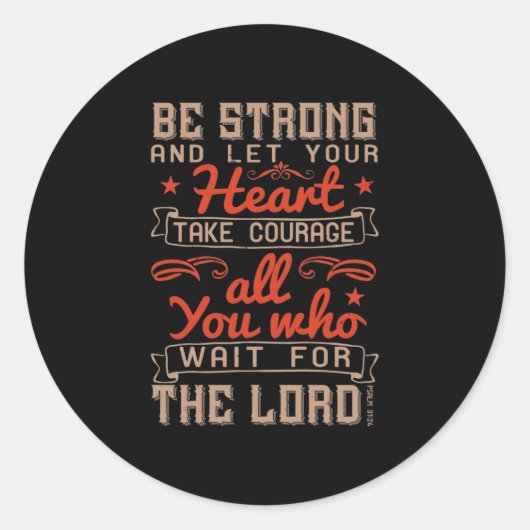 強くなれハートに勇気を出せ ラウンドシール (正面)