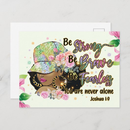 強くなれ、勇敢になれ、恐れを知らず、メラニン・シエスタb シーズンポストカード (正面/裏面)