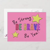 強くなれ、勇気を出せ、葉書を頼む ポストカード (正面/裏面)