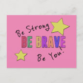 強くなれ、勇気を出せ、葉書を頼む ポストカード (正面)
