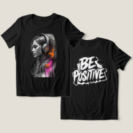 強くなれ 女性用Tシャツ 励ましの黒 モチベ トライブレンドＴシャツ