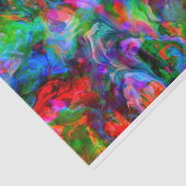 強くサイケデリックで明るい色の渦巻 薄葉紙 (詳細)