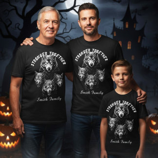 強く一緒に家族のハロウィパーソナライズされたーン Tシャツ