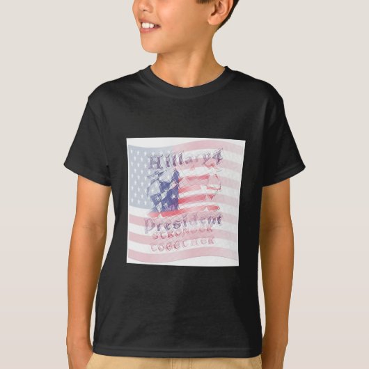 強く一緒に米国ヒラリー4アメリカ大統領 Tシャツ (正面)