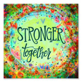 強く一緒に緑かわいらしのインスピレーション フォトプリント            (正面)