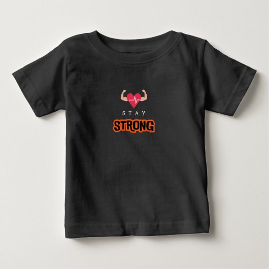強く保つ ベビーTシャツ (正面)