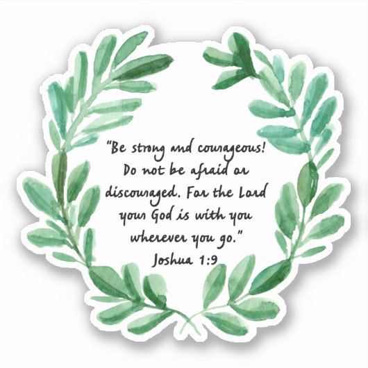 強く勇敢である シール (正面)