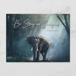 強く勇敢である（申命記31:6） ポストカード