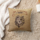 強く勇敢なキリスト教のバイブリックライオン クッション (ブランケット)