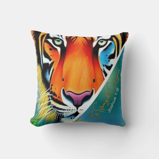 強く勇敢なキリスト教信仰である クッション (正面)