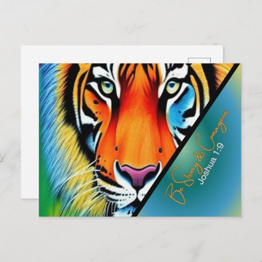 強く勇敢なキリスト教信仰である ポストカード (正面/裏面)