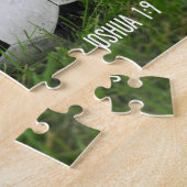 強く勇敢なサッカーボールスポーツをする ジグソーパズル (側面)