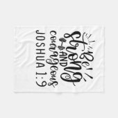 強く勇敢なジョシュア1 9 フリースブランケット (正面(横))