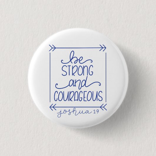 強く勇敢なピンである 缶バッジ (正面)