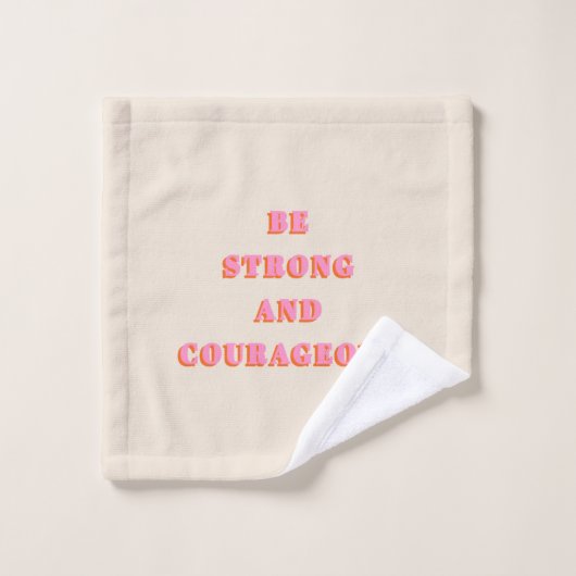 強く勇敢なヨシュア1 9聖書の一節 バスタオルセット (ウォッシュタオル)