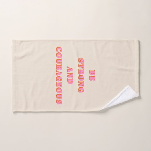 強く勇敢なヨシュア1 9聖書の一節 バスタオルセット (ハンドタオル)