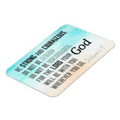 強く勇敢なヨシュア1:9聖書の聖句 マグネット (左側)