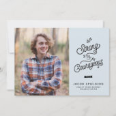 強く勇敢な卒業発表 招待状 (正面)