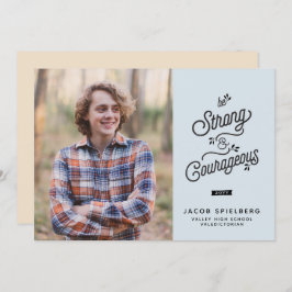 強く勇敢な卒業発表 招待状