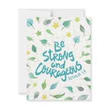 強く勇敢な宗教用はがき