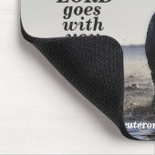 強く勇敢な聖書の聖句Deut 31 Horse マウスパッド (コーナー)