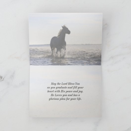 強く勇敢な馬の卒業 カード (内部)